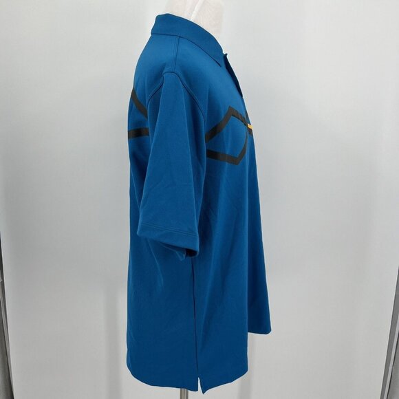 Nike Golf Dri-Fit Mens Polo Shirt Blue W/ Graphic Design Size Large - Picture 6 of 8